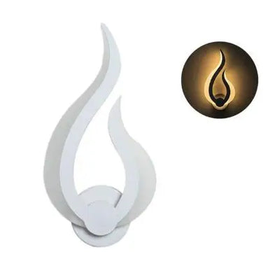 LED Light Modern Wall Lamp Acrylic Sconce 10W AC90-260V Flame Shape Indoor Bathroom Bedroom Living Room Hallway Art Decoration